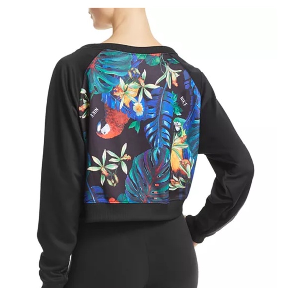 Nike Hyper Tropical Cropped Sweatshirt S - Picture 2 of 6